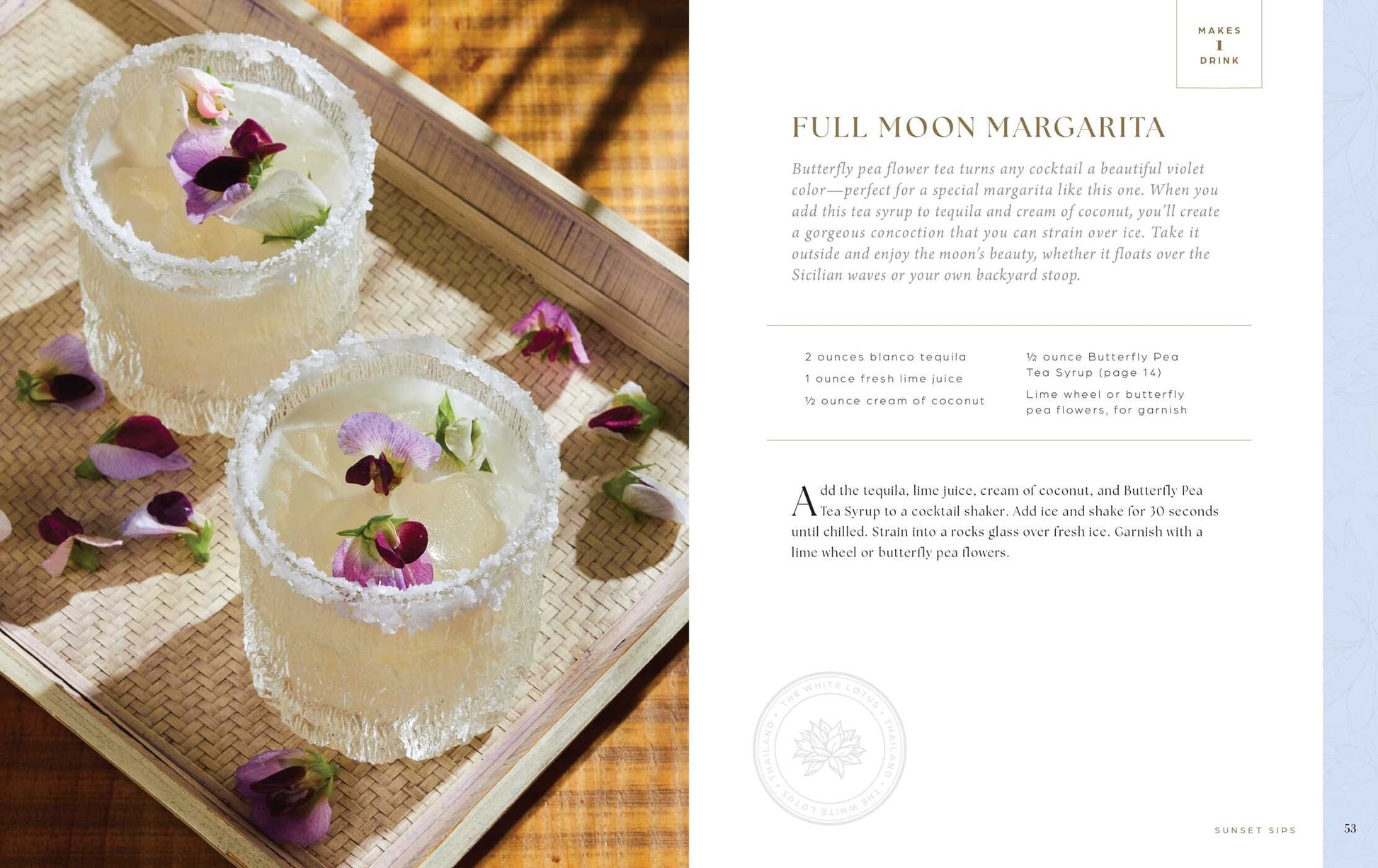 White Lotus Official Cocktail Collection Recipe Book