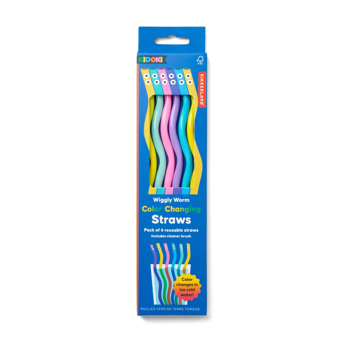 Wiggly Worm Color Changing Straws