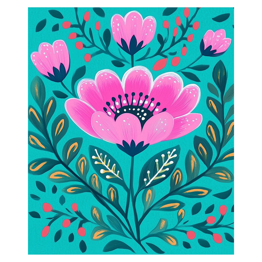 Pixelpop Wildflower Diamond Art  Painting Kit