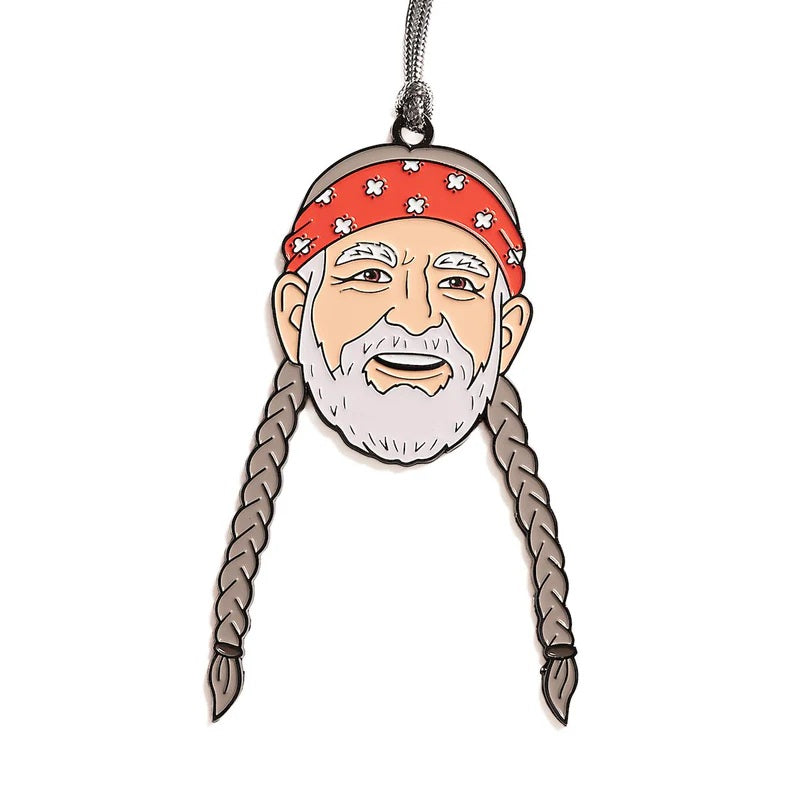 Willie Nelson Enamel Ornament