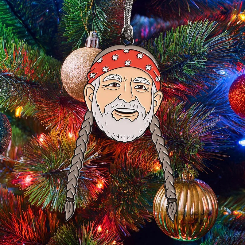 Willie Nelson Enamel Ornament