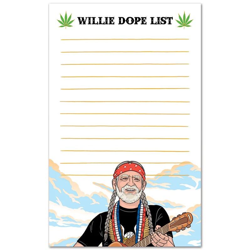 Willie Nelson Dope List Notepad