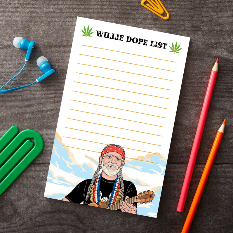 Willie Nelson Dope List Notepad