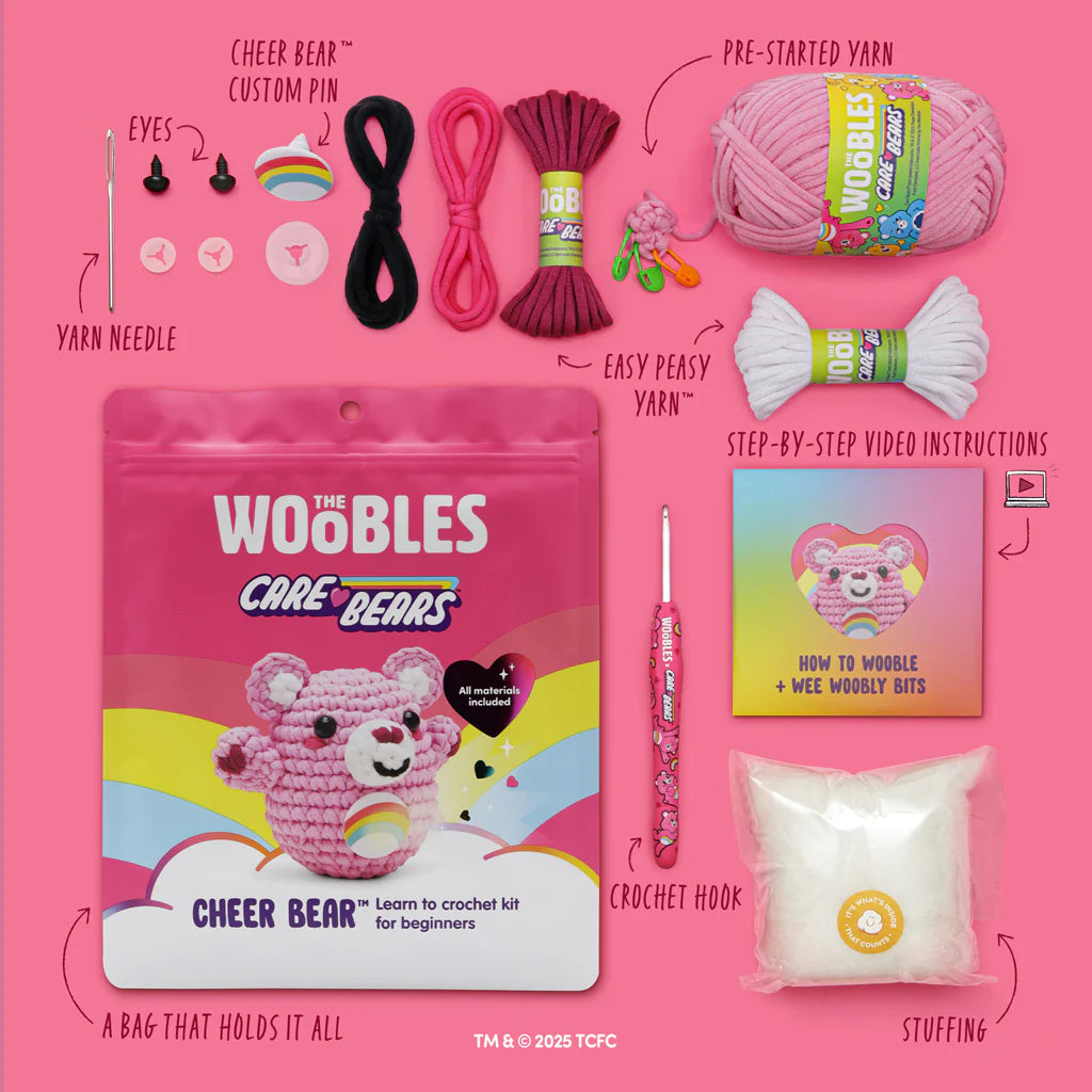 Woobles Care Bears Cheer Bear Beginner Crochet Kit