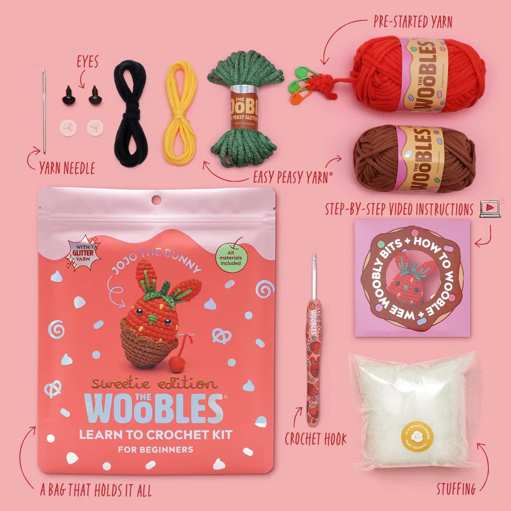 Woobles Jojo The Bunny Sweetie Edition Beginner Crochet Kit – www