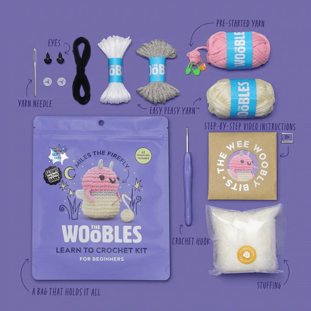 Woobles Miles The Firefly Beginner Crochet Kit