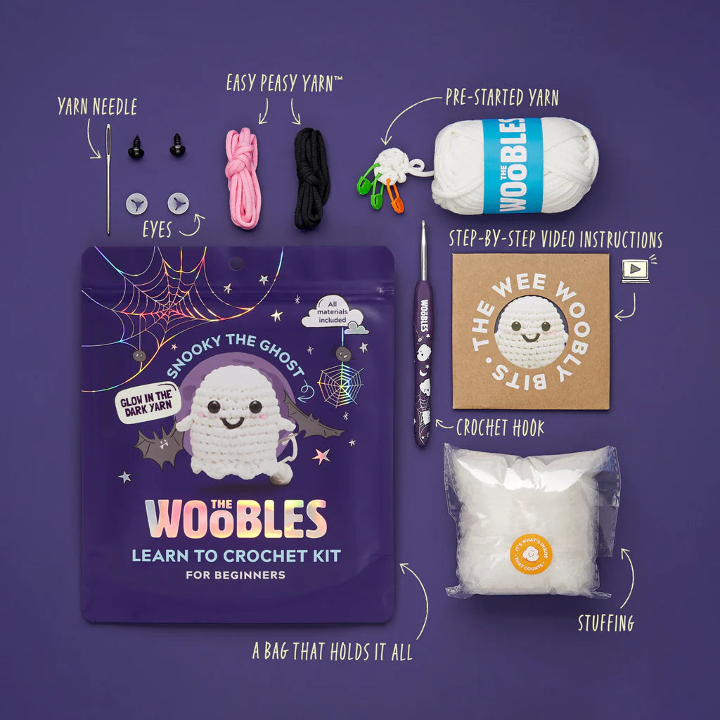 Woobles Snooky The Ghost Beginner Crochet Kit