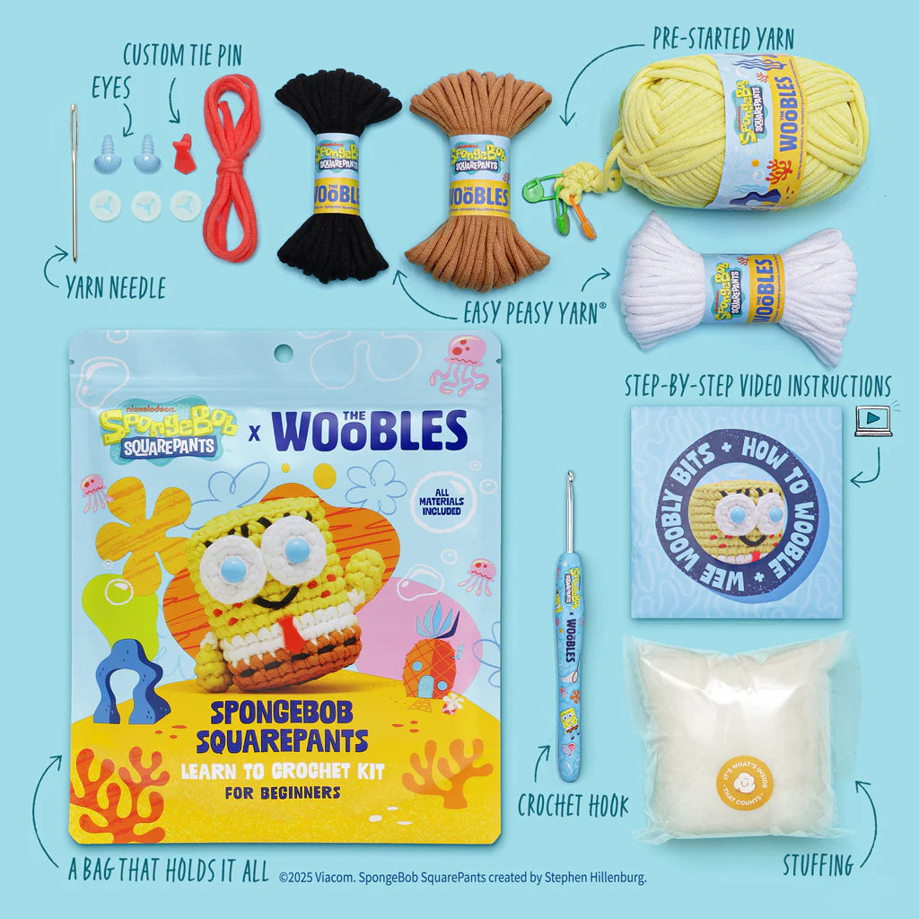 Woobles SpongeBob SquarePants Beginner Crochet Kit