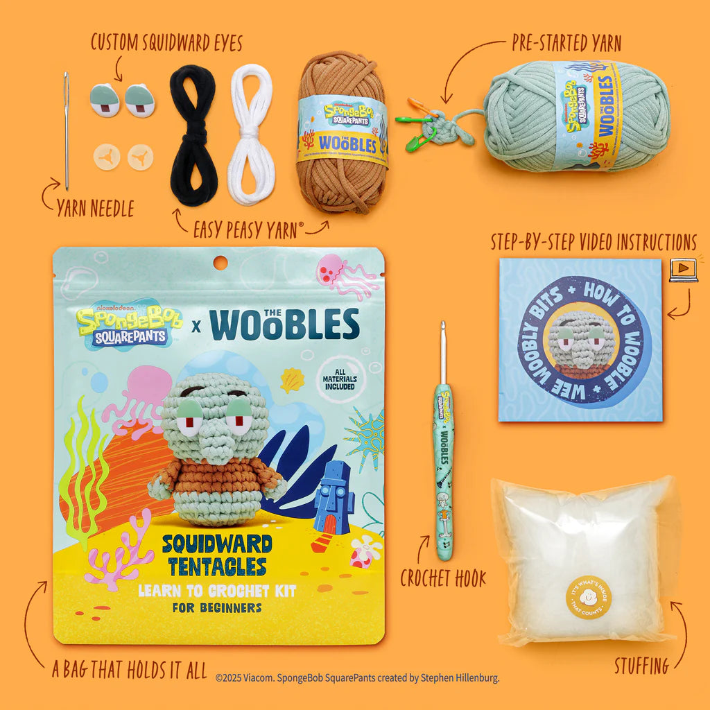 Woobles Squidward Tentacles Beginner Crochet Kit