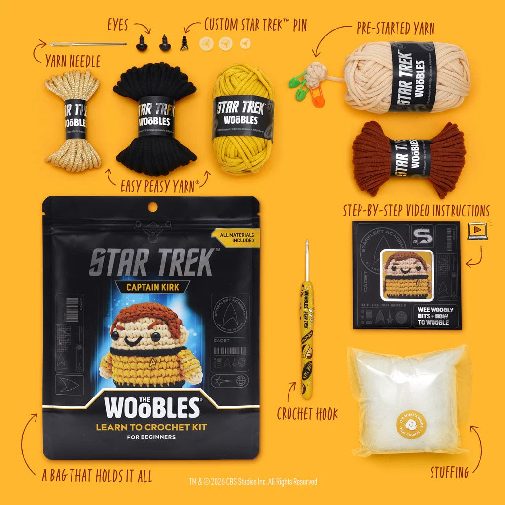 Woobles Star Trek Captain Kirk Beginner Crochet Kit