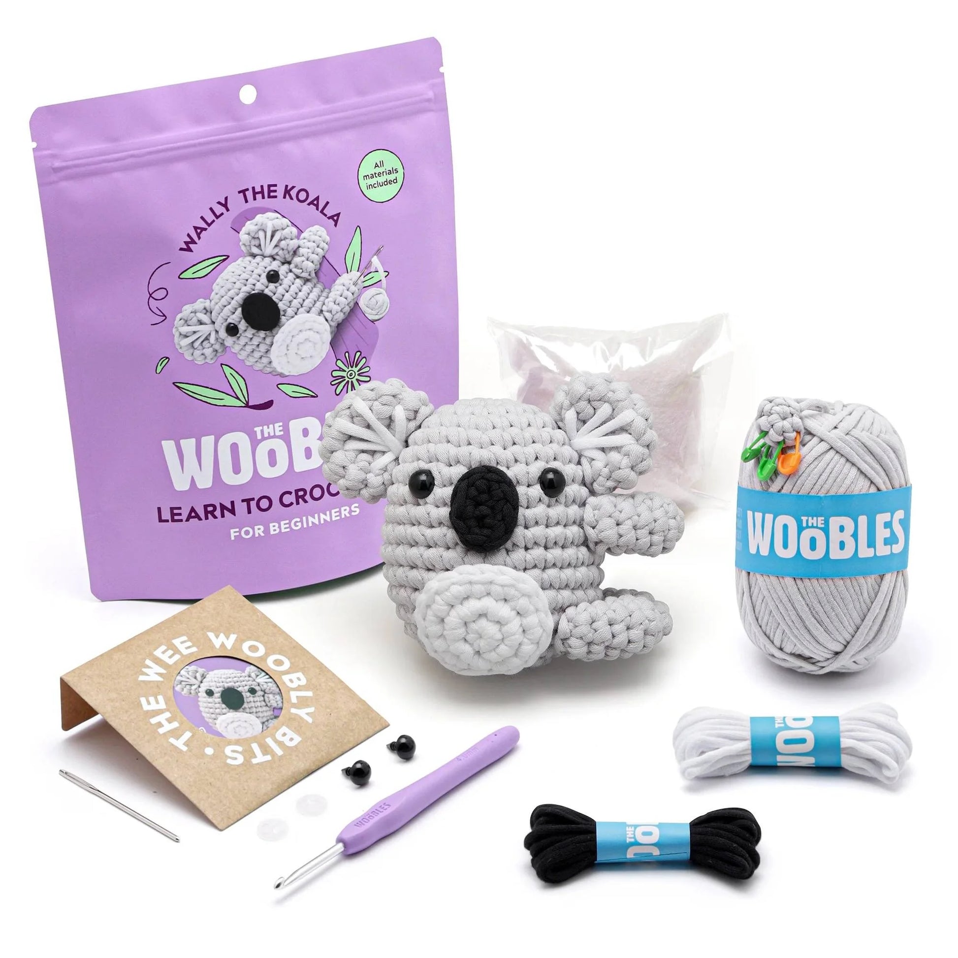 Woobles Wally The Koala Beginner Crochet Kit