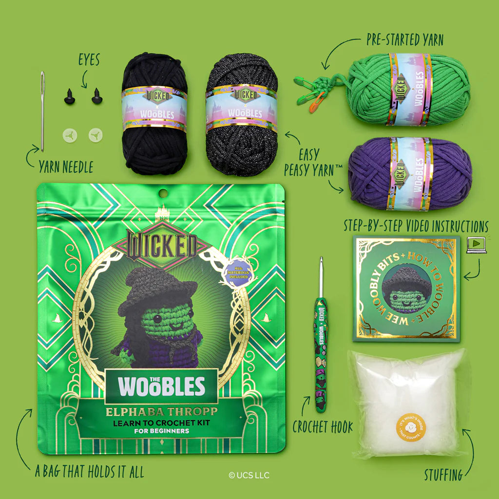 Woobles Wicked Elphaba Beginner Crochet Kit