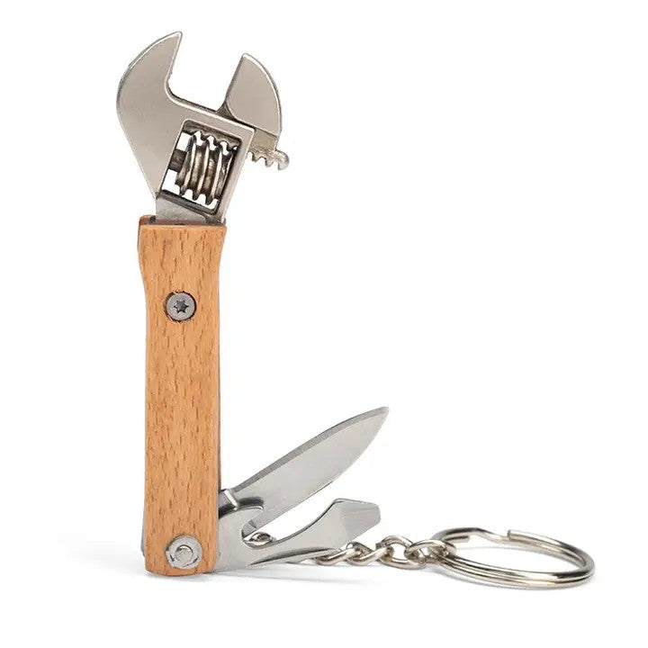 Wooden Mini Wrench 4-In-1 Tool