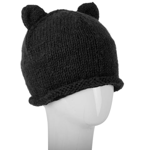 Wool Hat Cat Ears 17.99 Black