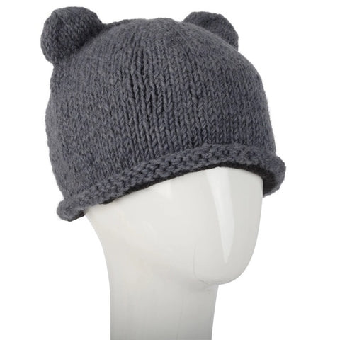 Wool Hat Cat Ears 17.99 Gray