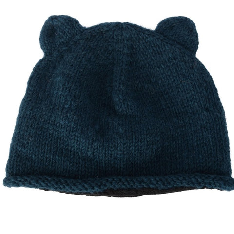 Wool Hat Cat Ears 17.99 Teal