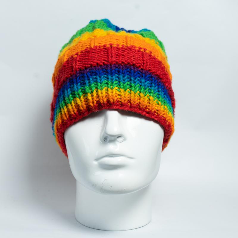 Wool Lined Rainbow Beanie