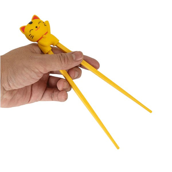Lucky Cat Chopsticks Yellow