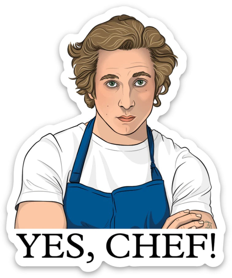 Yes Chef The Bear Die Cut Sticker