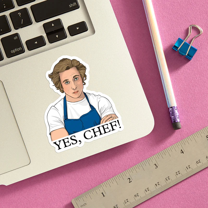 Yes Chef The Bear Die Cut Sticker