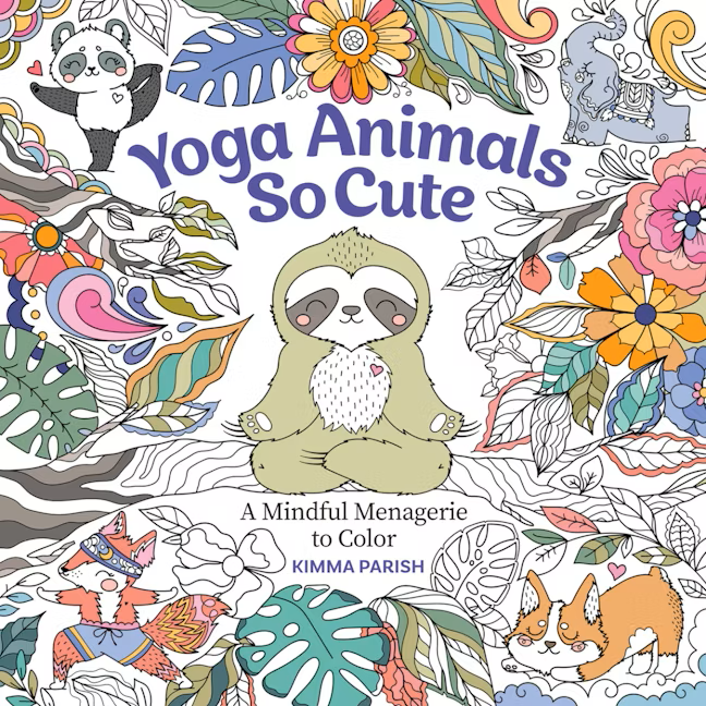 Yoga Animals So Cute Coloring Book