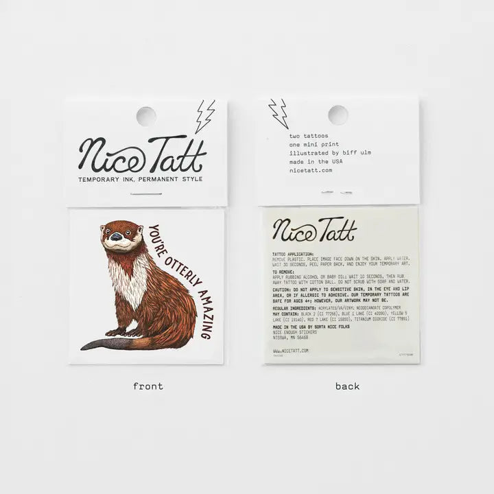You're Otterly Amazing Nice Tatt Temporary Tattoo