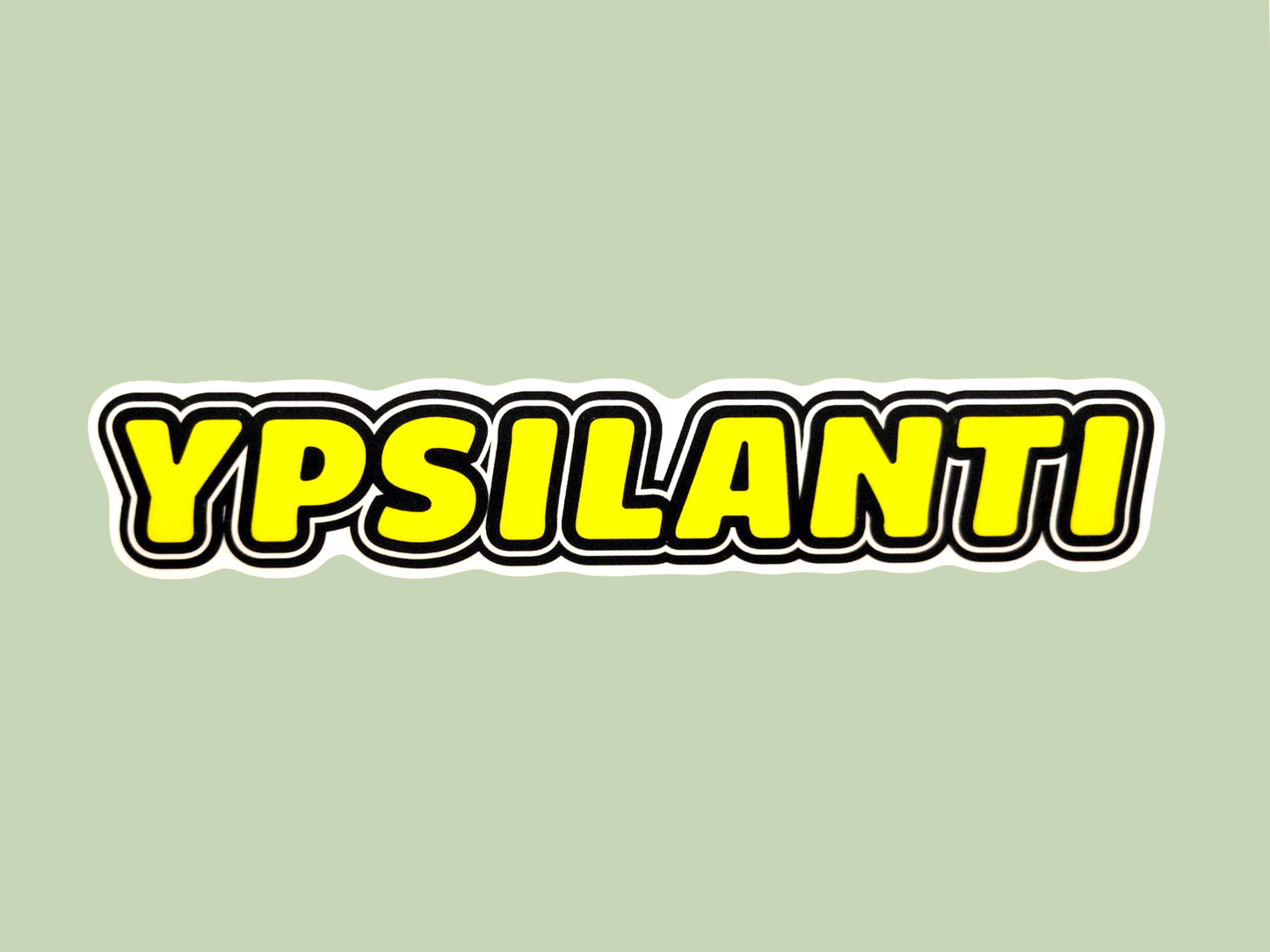 Ypsilanti Bubble Yellow Vinyl Sticker