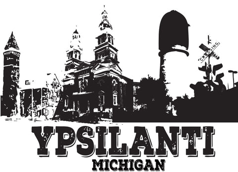 Card Ypsilanti Michigan Map
