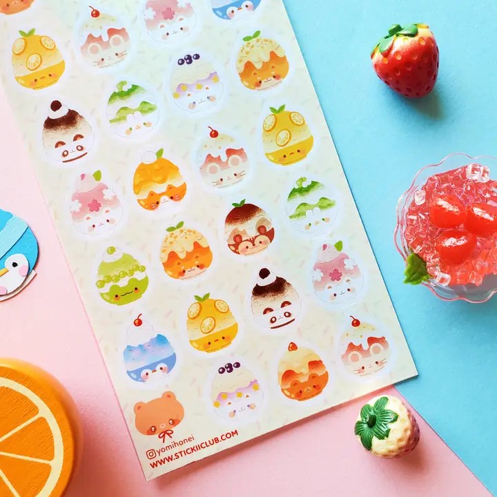 Yummy Shaved Ice Sticker Sheet