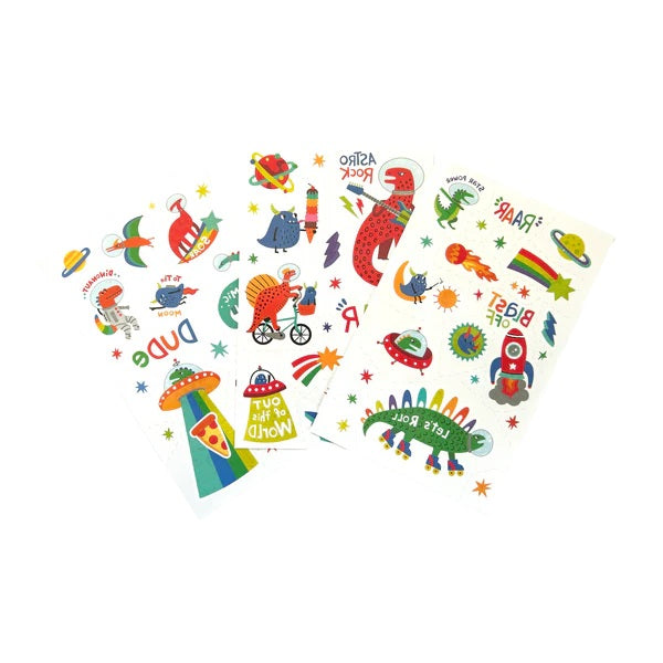 Zero Gravity Dinos Tattoo-Palooza Glow Temporary Tattoos