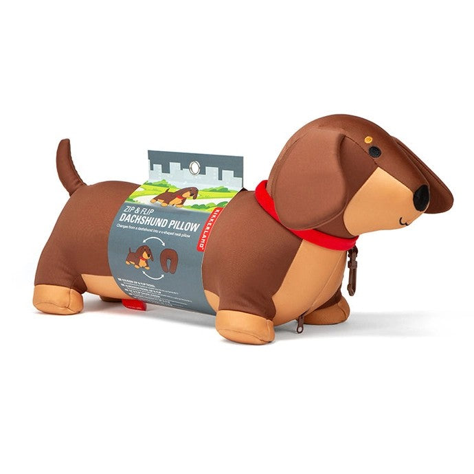 Zip & Flip Dachshund Pillow