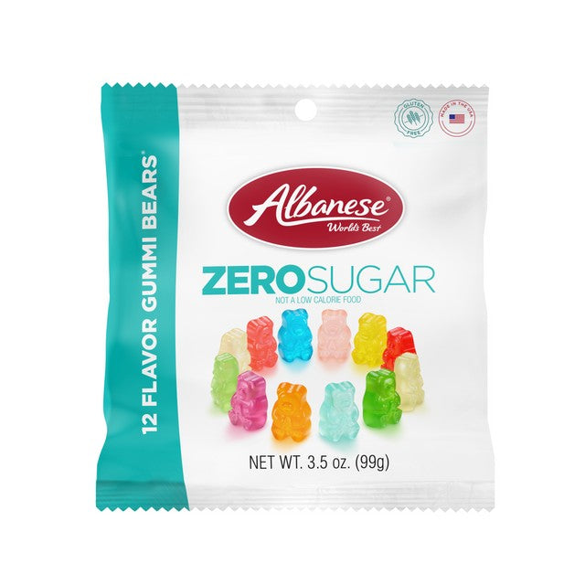 Albanese Zero Sugar 12 Flavor Gummi Bears 3.5 oz