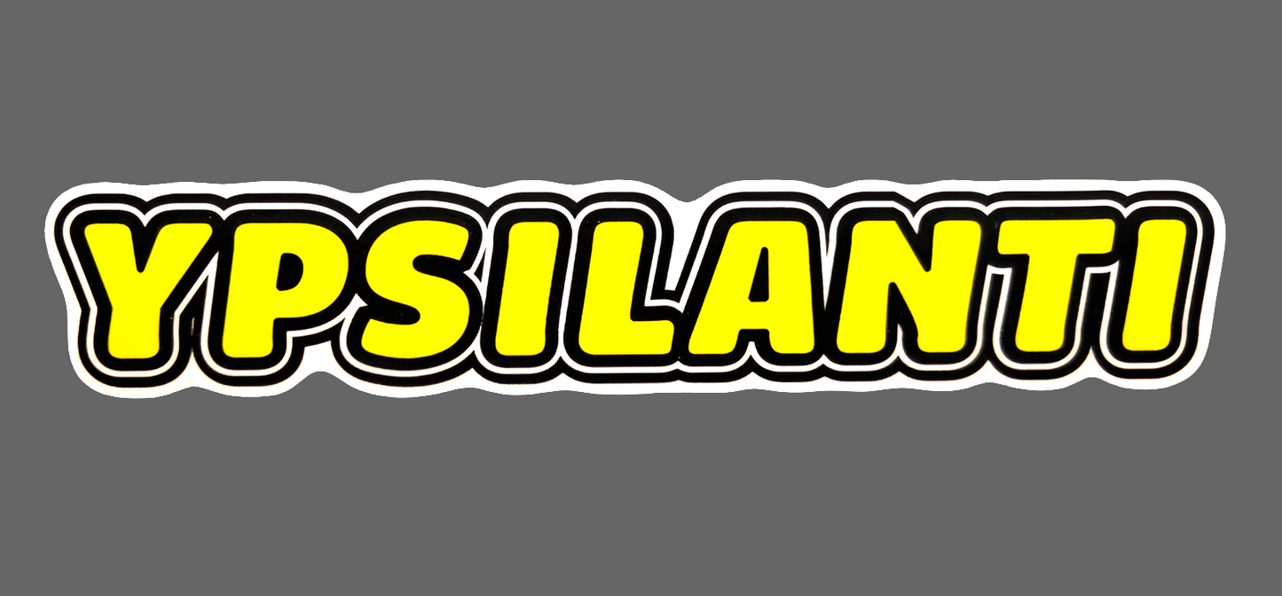 Ypsilanti Bubble Yellow Vinyl Sticker