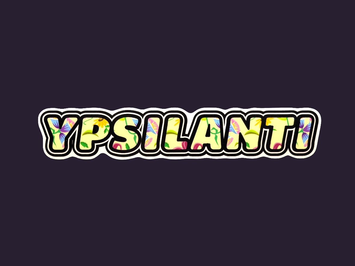 Ypsilanti Bubble Floral Vinyl Sticker