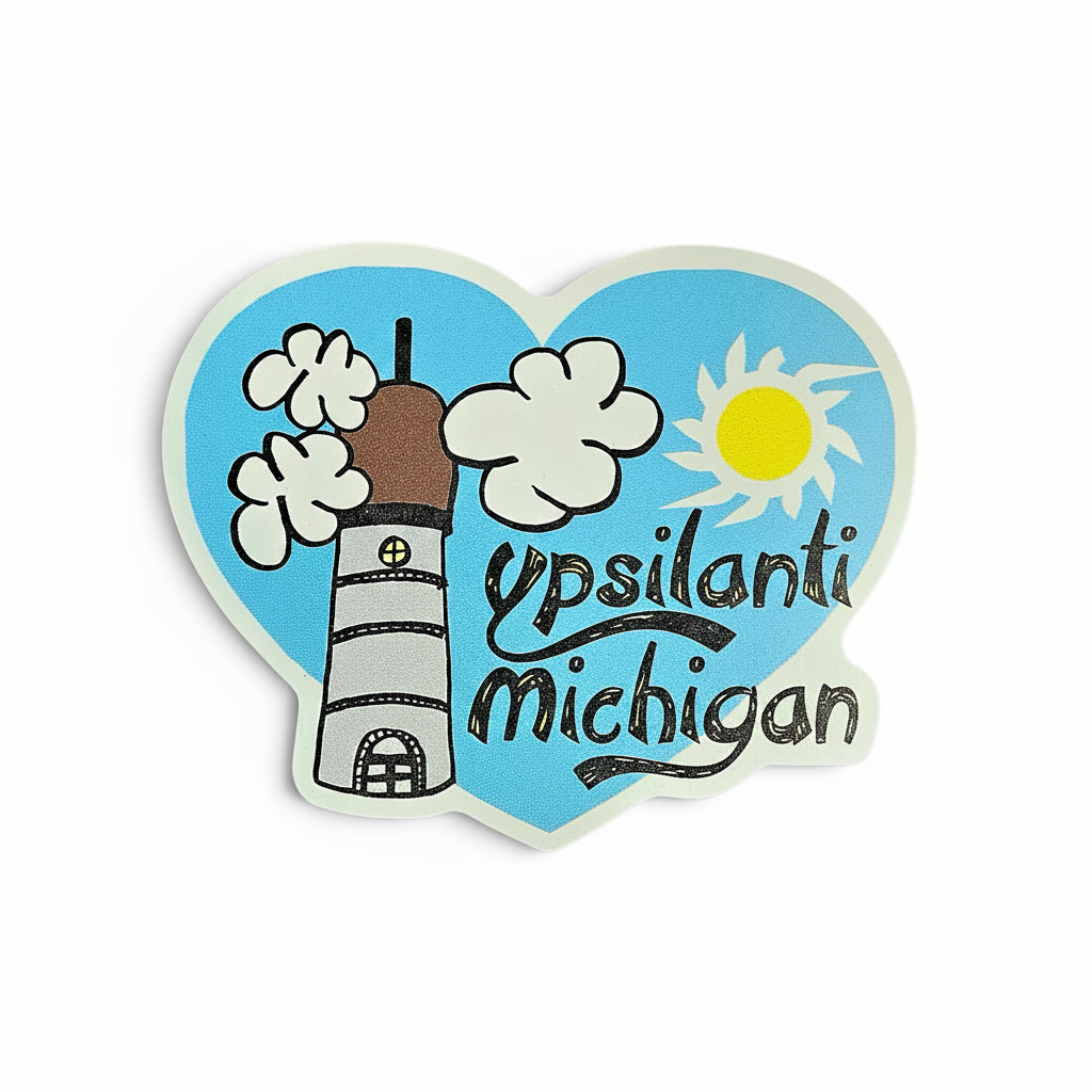Ypsilanti Cartoon Large Vinyl Sticker