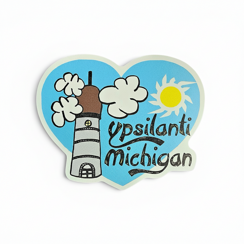 Ypsilanti Cartoon Large Vinyl Sticker