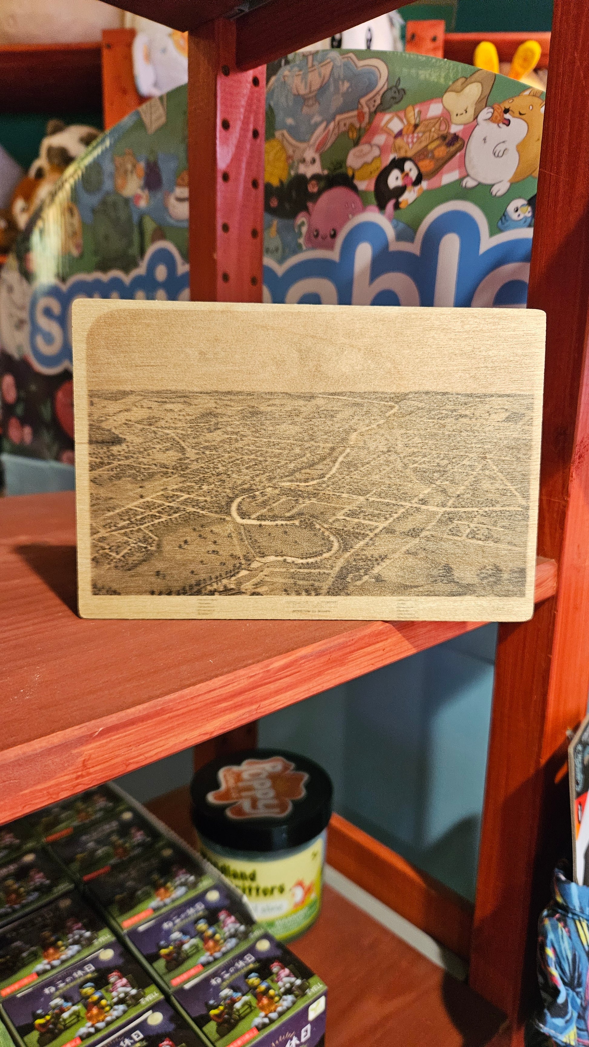 Ypsilanti Panoramic Wooden Postcard