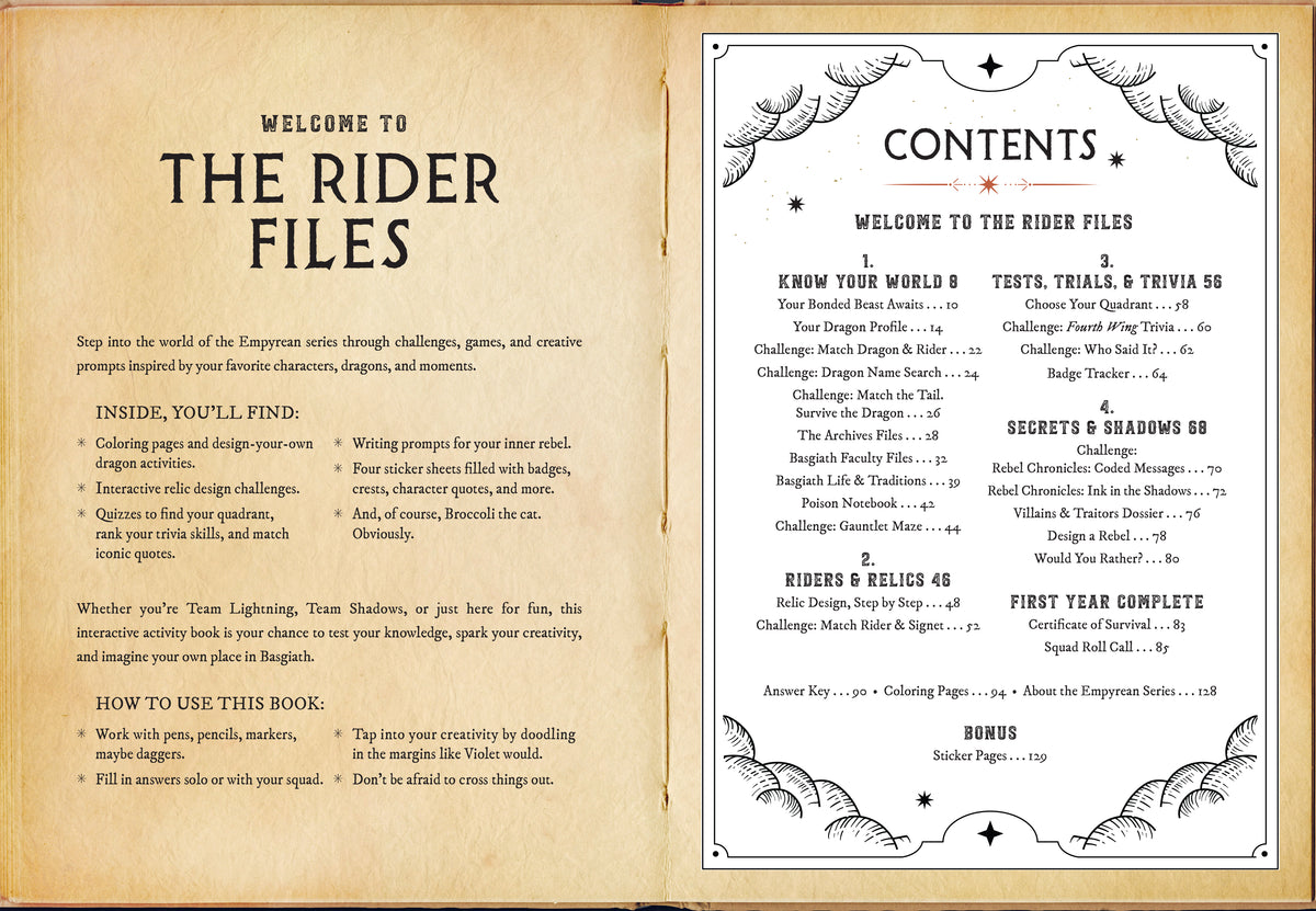 The Rider Files Activity & Sticker Book