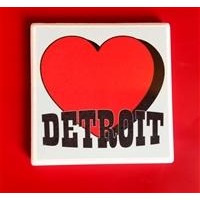 Heart Detroit Coaster