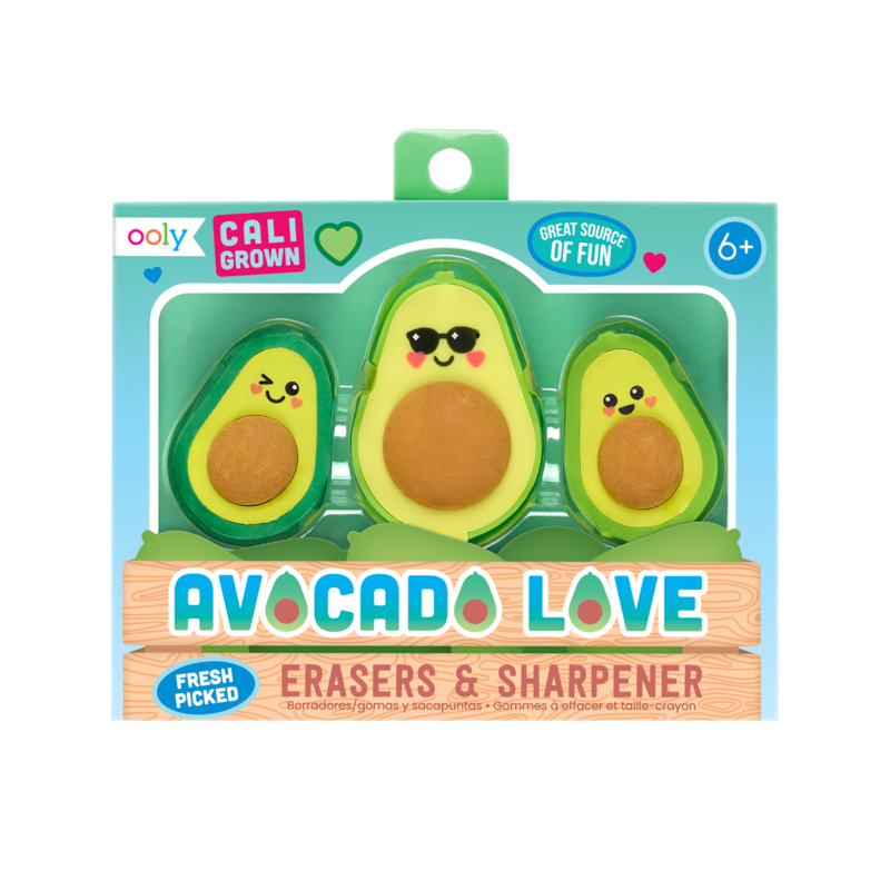 Avocado Love Erasers And Sharpener
