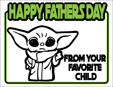 Card Baby Yoda The Child Father's Day