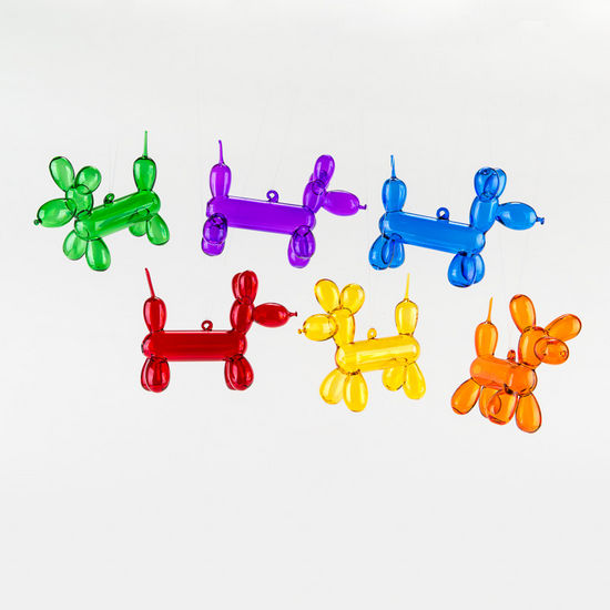Balloon Dog Glass Assorted Ornament