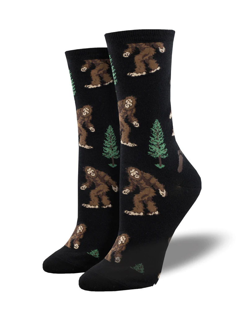 Bigfoot Women's Crew Socks Black