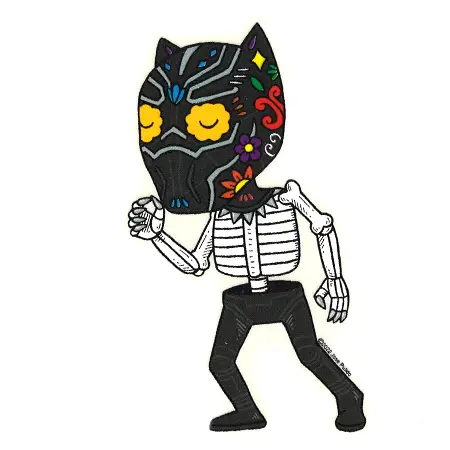 Black Panther Sugar Skull Sticker DC Comics