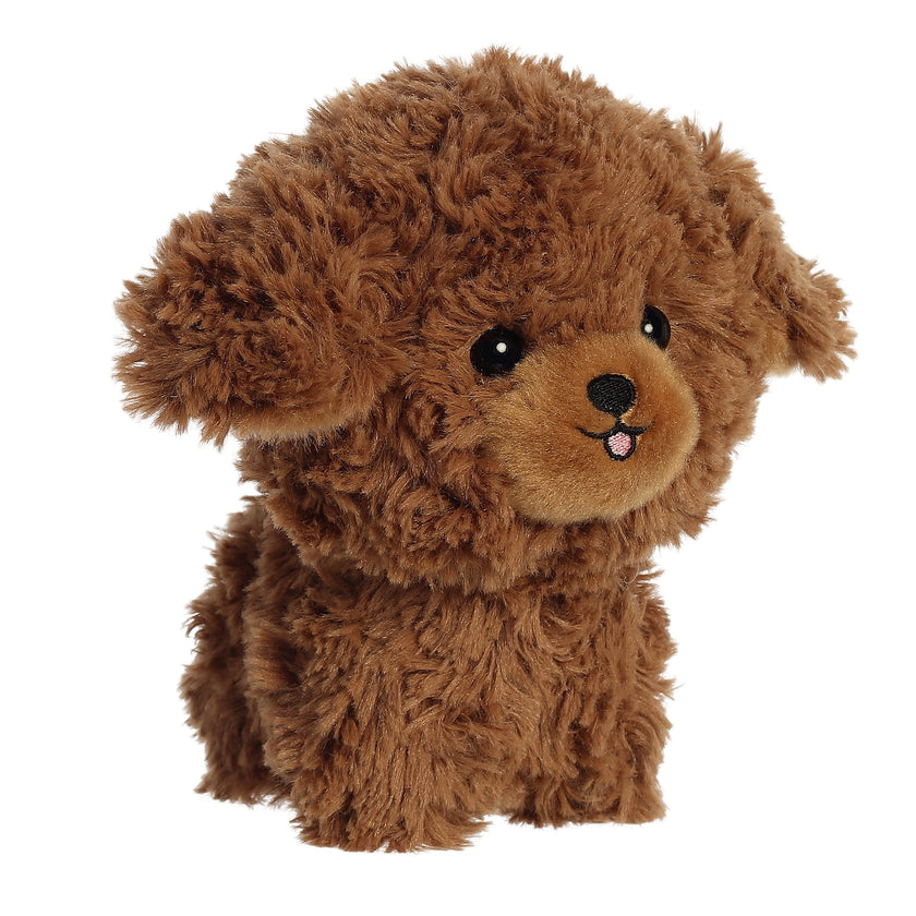 Brown Poodle Dog Plush 7"