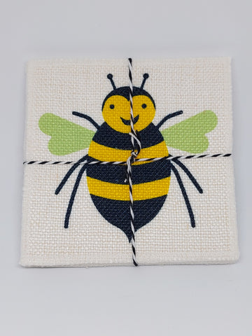 Bumble Bee Fabric Coaster Set