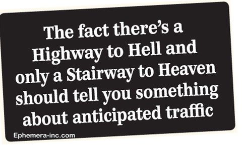 Highway To Hell Bumper Sticker