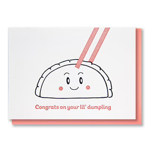 Card Congrats On Your Lil' Dumpling Baby