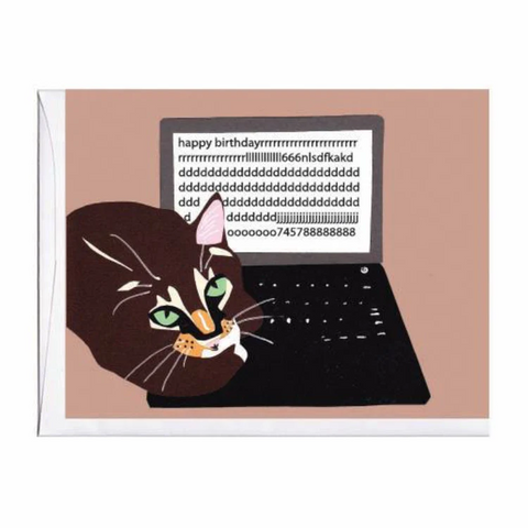 Card Keyboard Cat Birthday