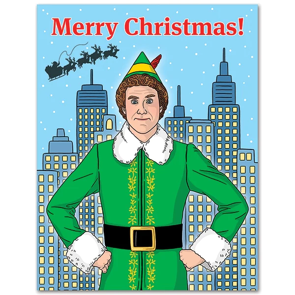 Card Elf Merry Christmas